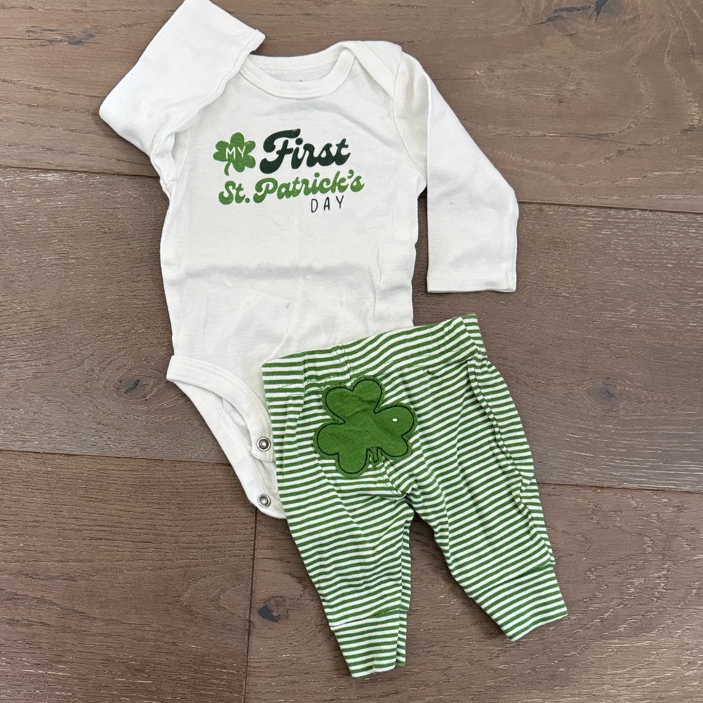 Newborn First St. Patrick's Day Baby Outfit